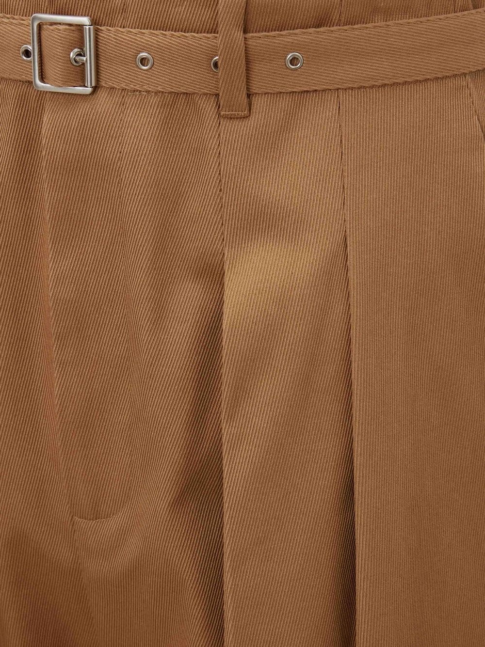 FRONT PLEAT WIDE LEG TROUSERS - 5