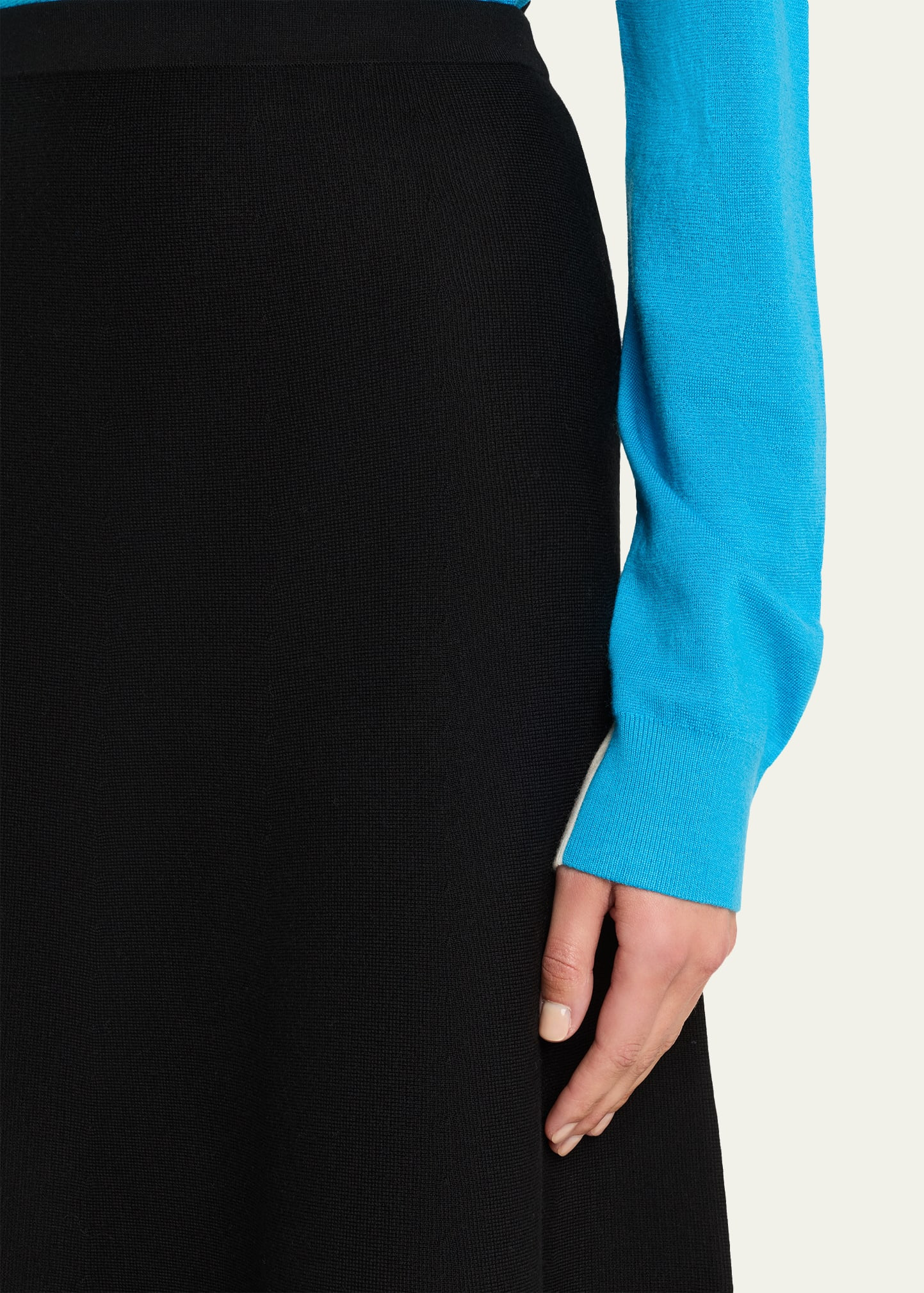 Zander Colorblock Mohair-Blend Midi Skirt - 5