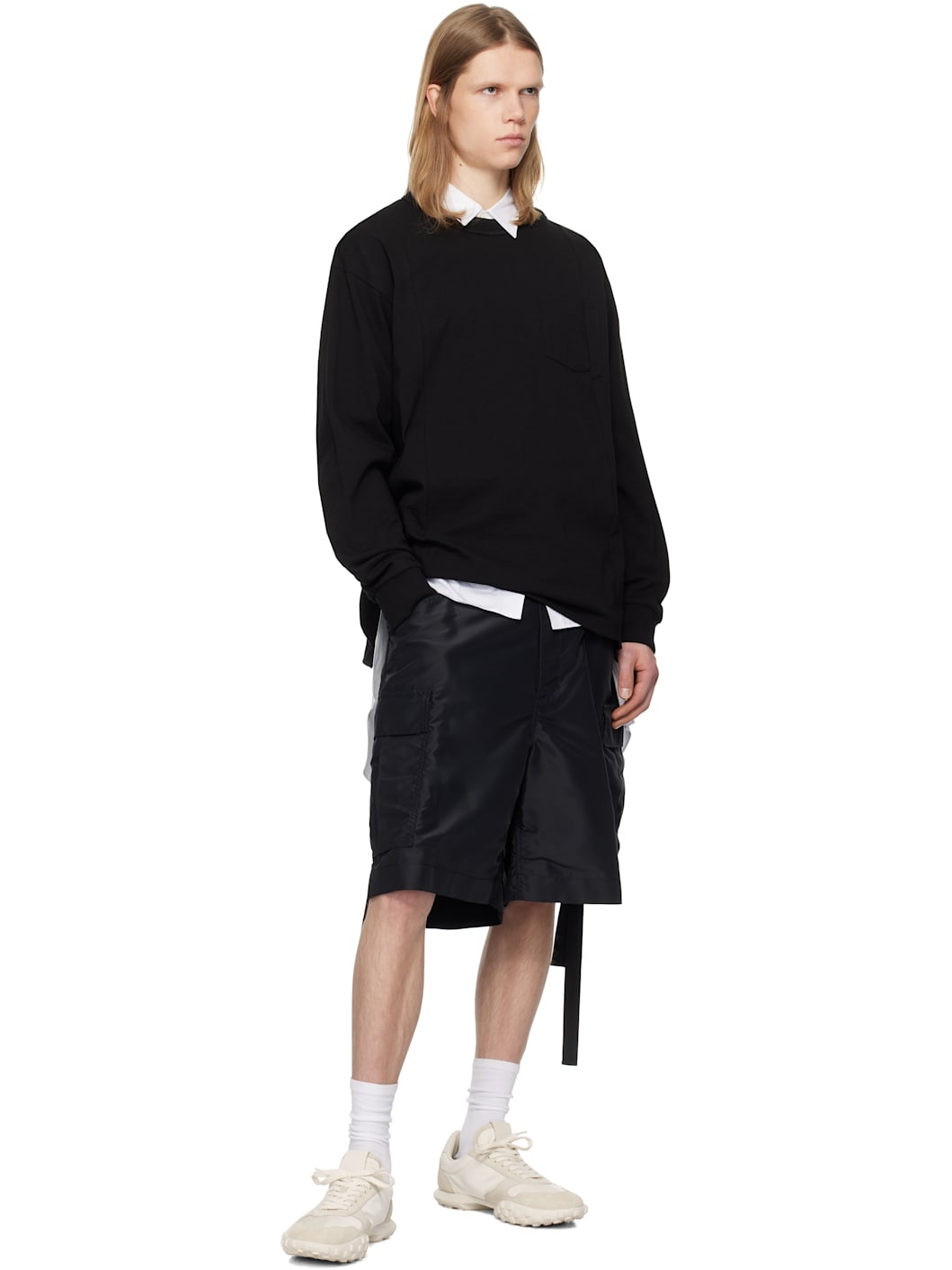 Black Cotton Jersey L/S T-shirt - 4
