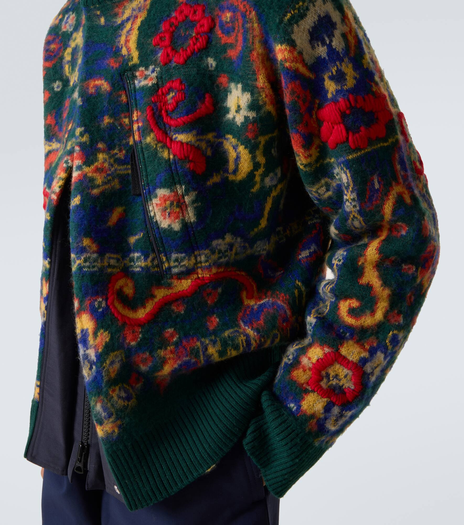Floral wool jacquard jacket - 7