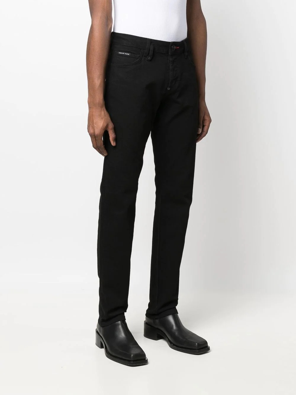 embroidered-logo straight-cut jeans - 3