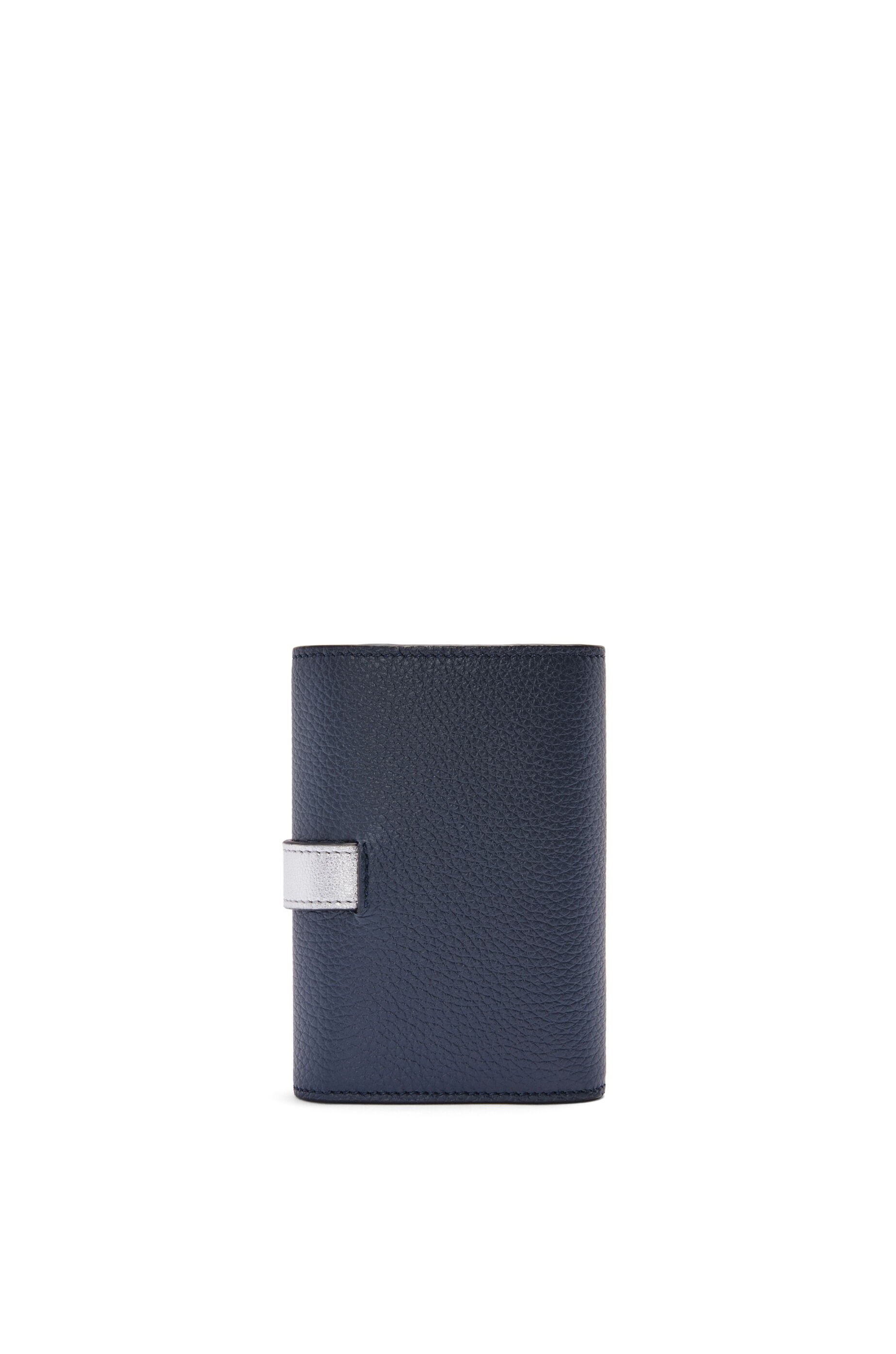 Small vertical wallet in soft grained calfskin - 4