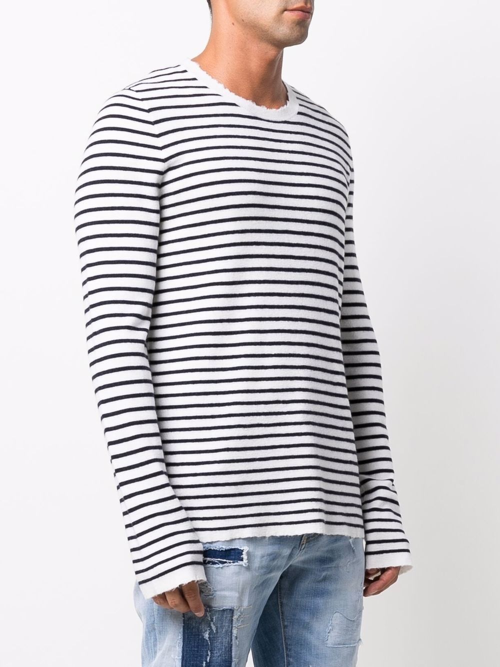 striped long-sleeve jumper - 3