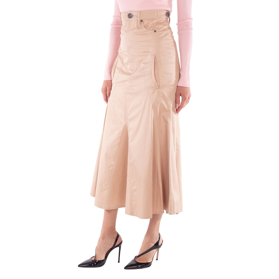 Burberry Cotton Pleated Maxi Skirt - 4