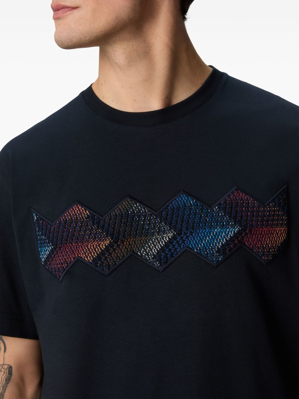 zigzag-print T-shirt - 4