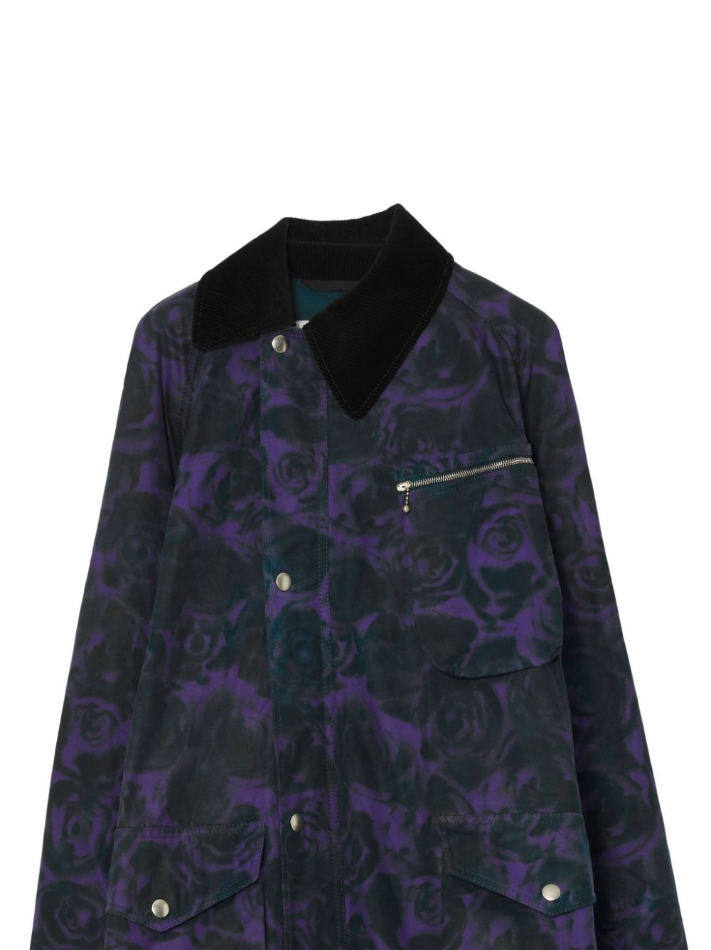 Rose-print oversized coat - 2