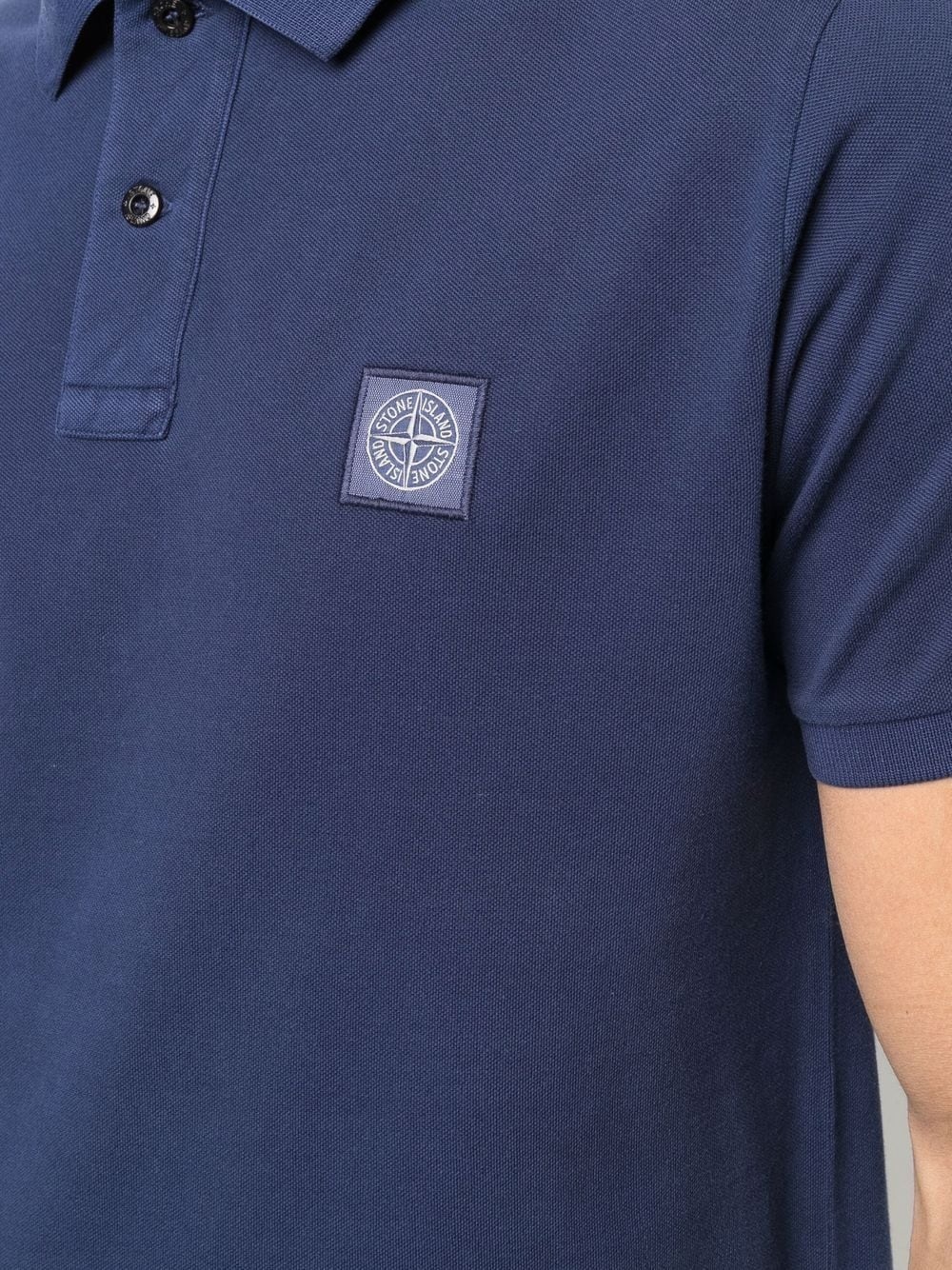 logo-patch polo shirt - 5