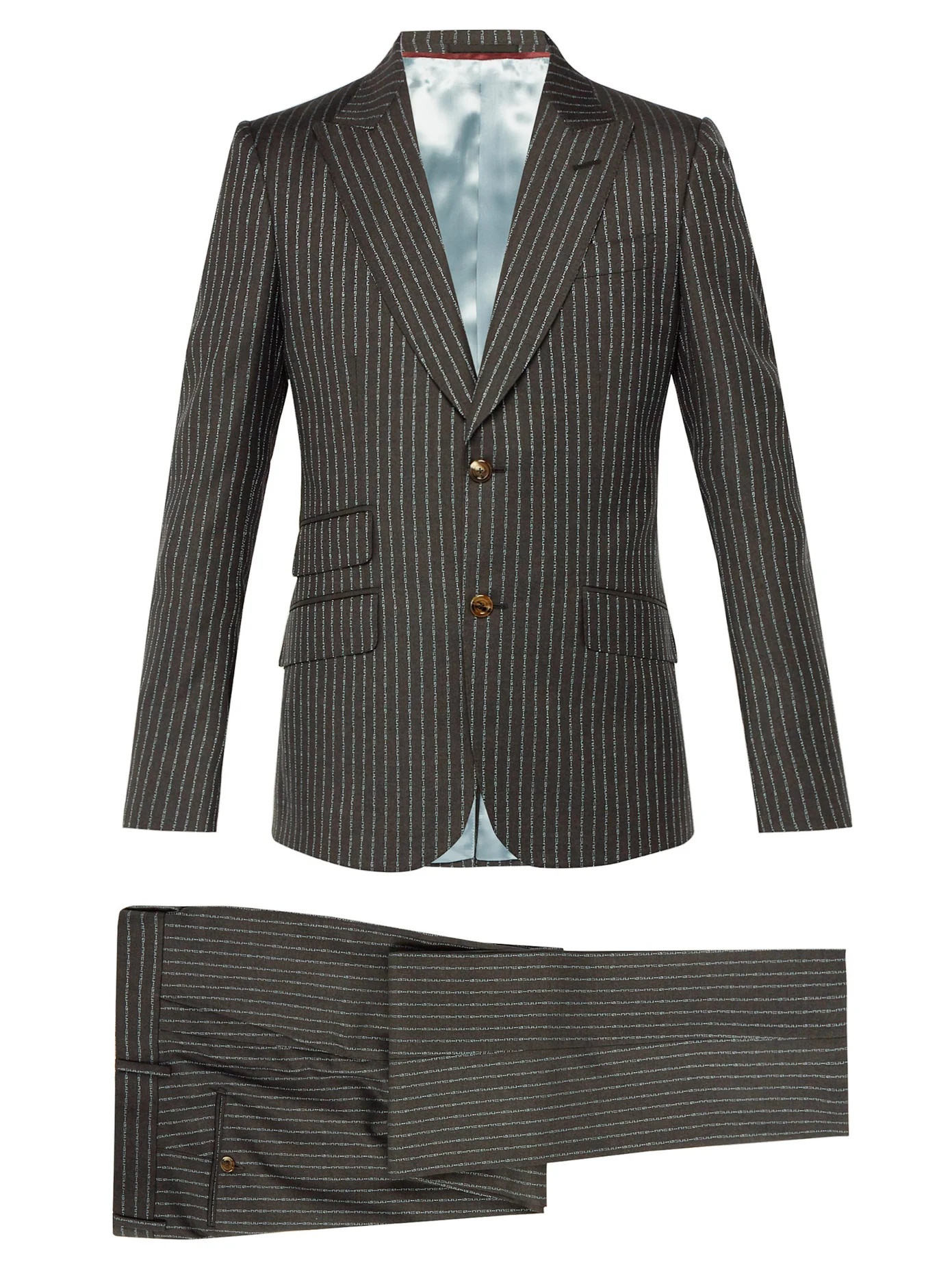 Heritage logo-print wool suit - 1