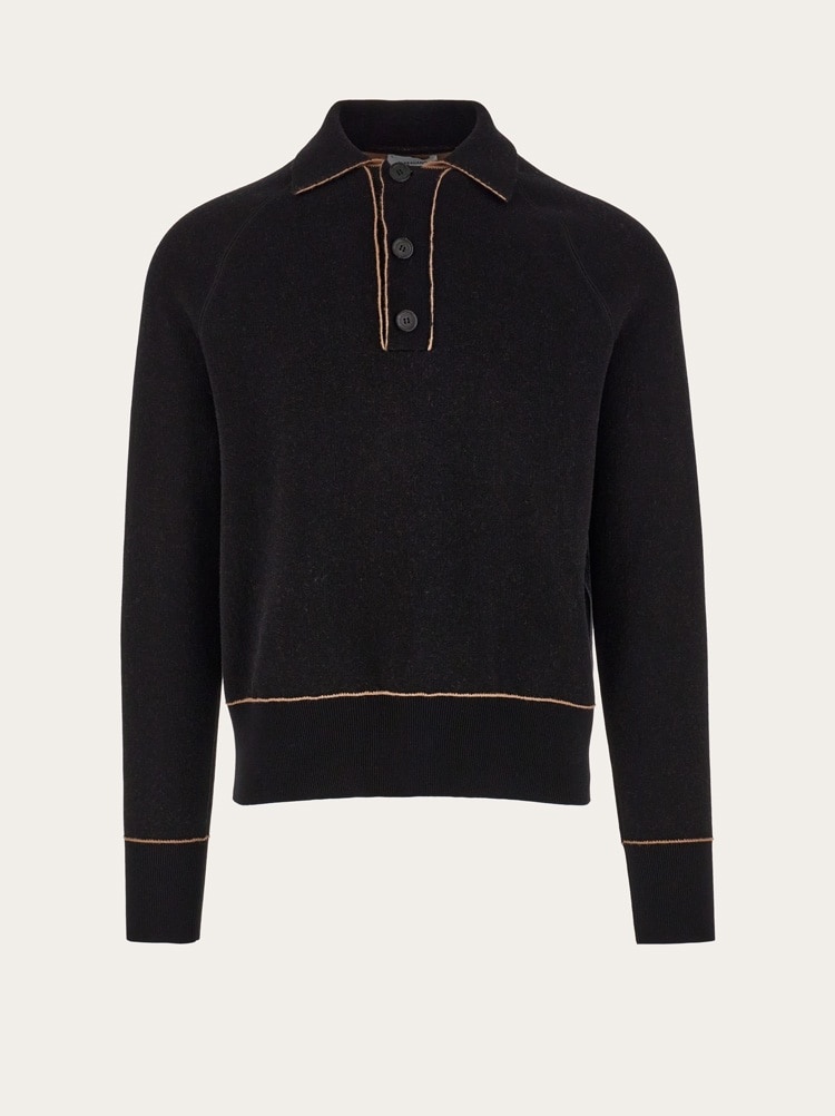 SWEATER WITH TRIM DETAIL - 1