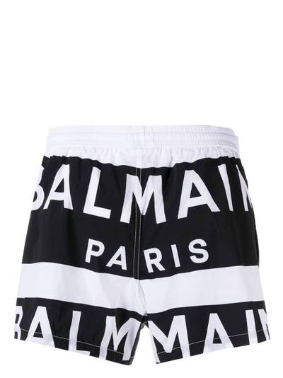 Balmain two-tone logo swim shorts outlook