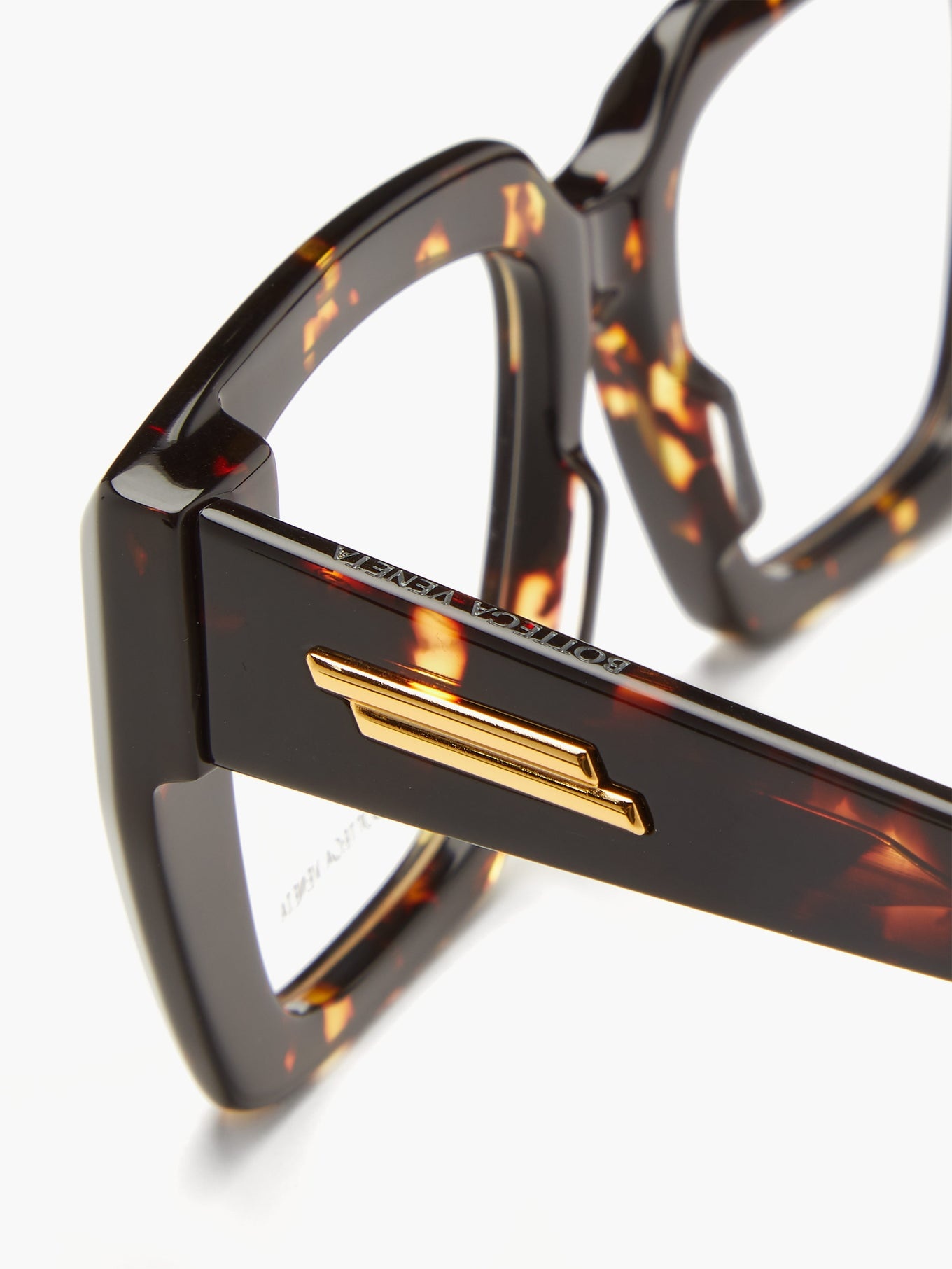 Square tortoiseshell-acetate glasses - 5