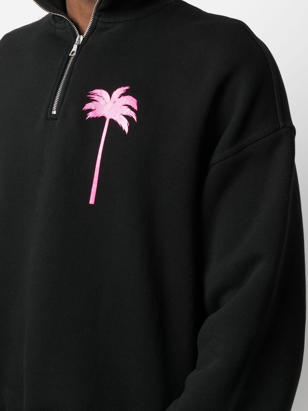 palm tree-print turtleneck sweatshirt - 5