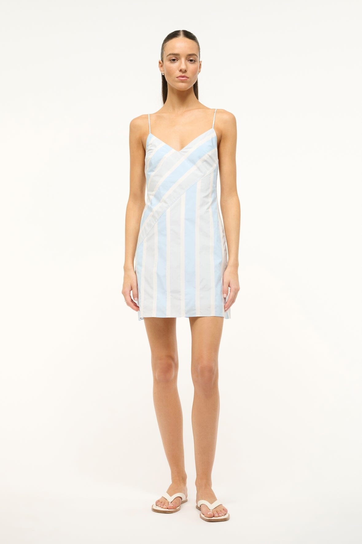 STAUD BIANCO DRESS ADRIATIC STRIPE - 2