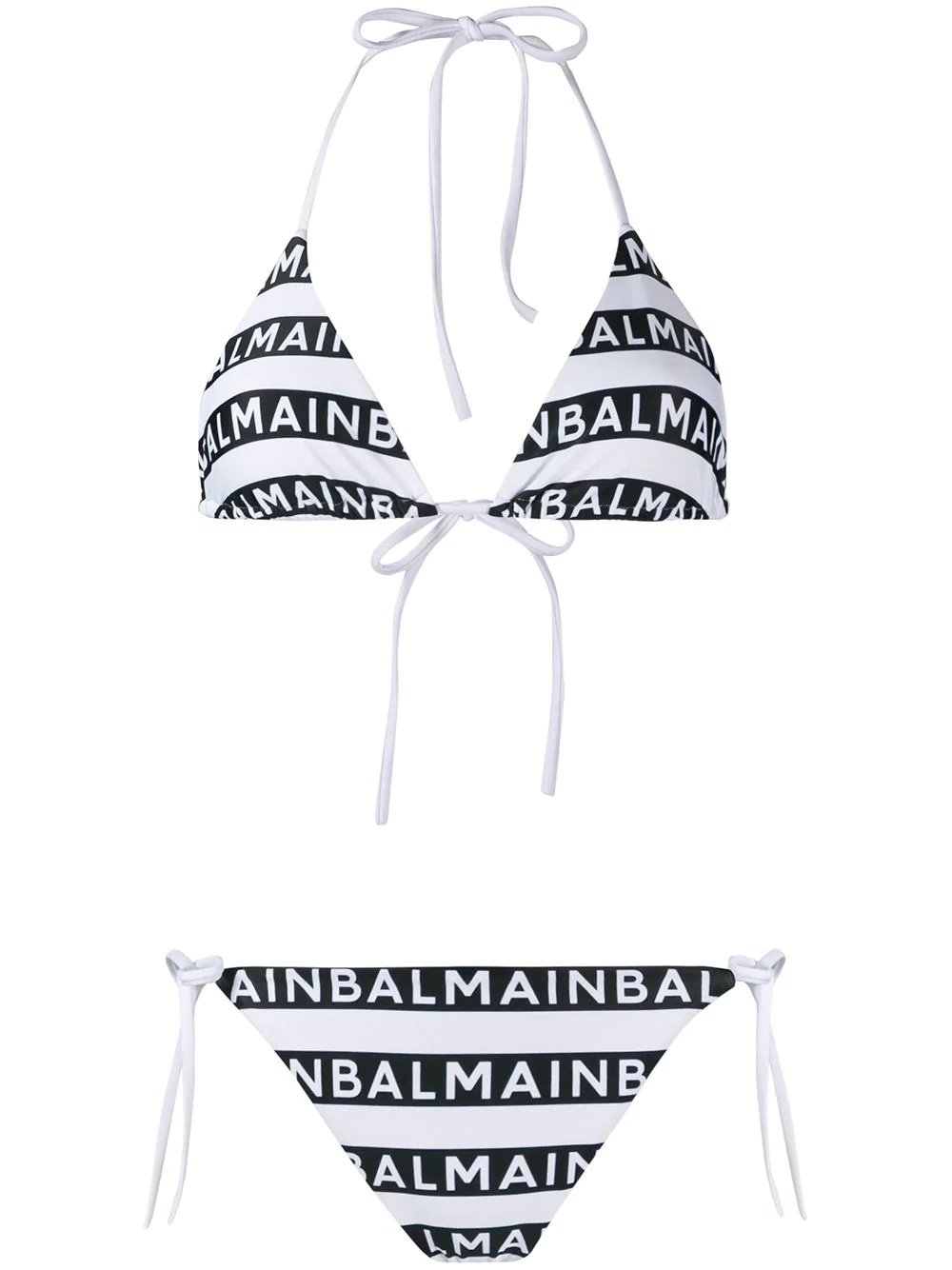 logo print bikini - 1