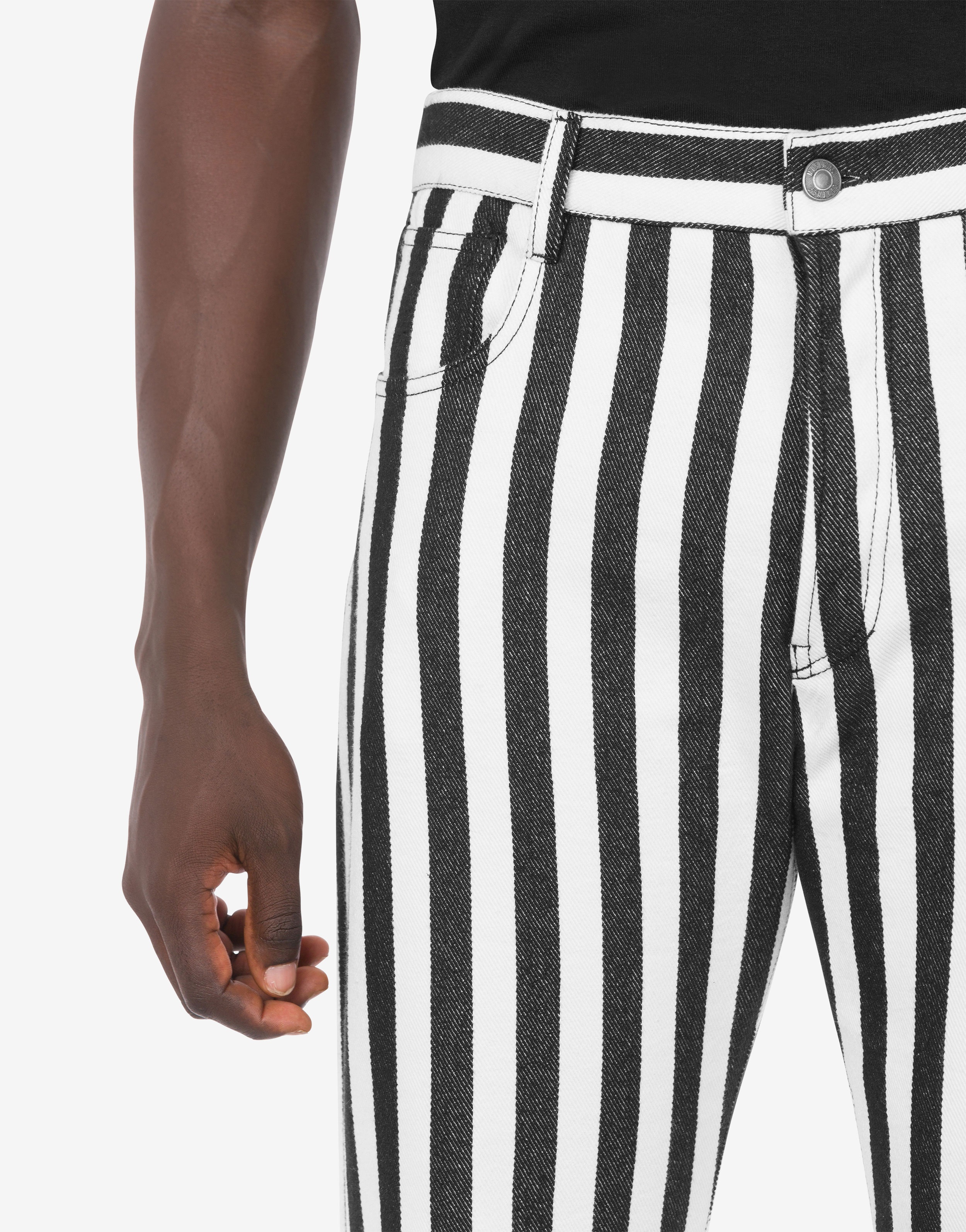 ARCHIVE STRIPES COTTON-BLEND TROUSERS - 4