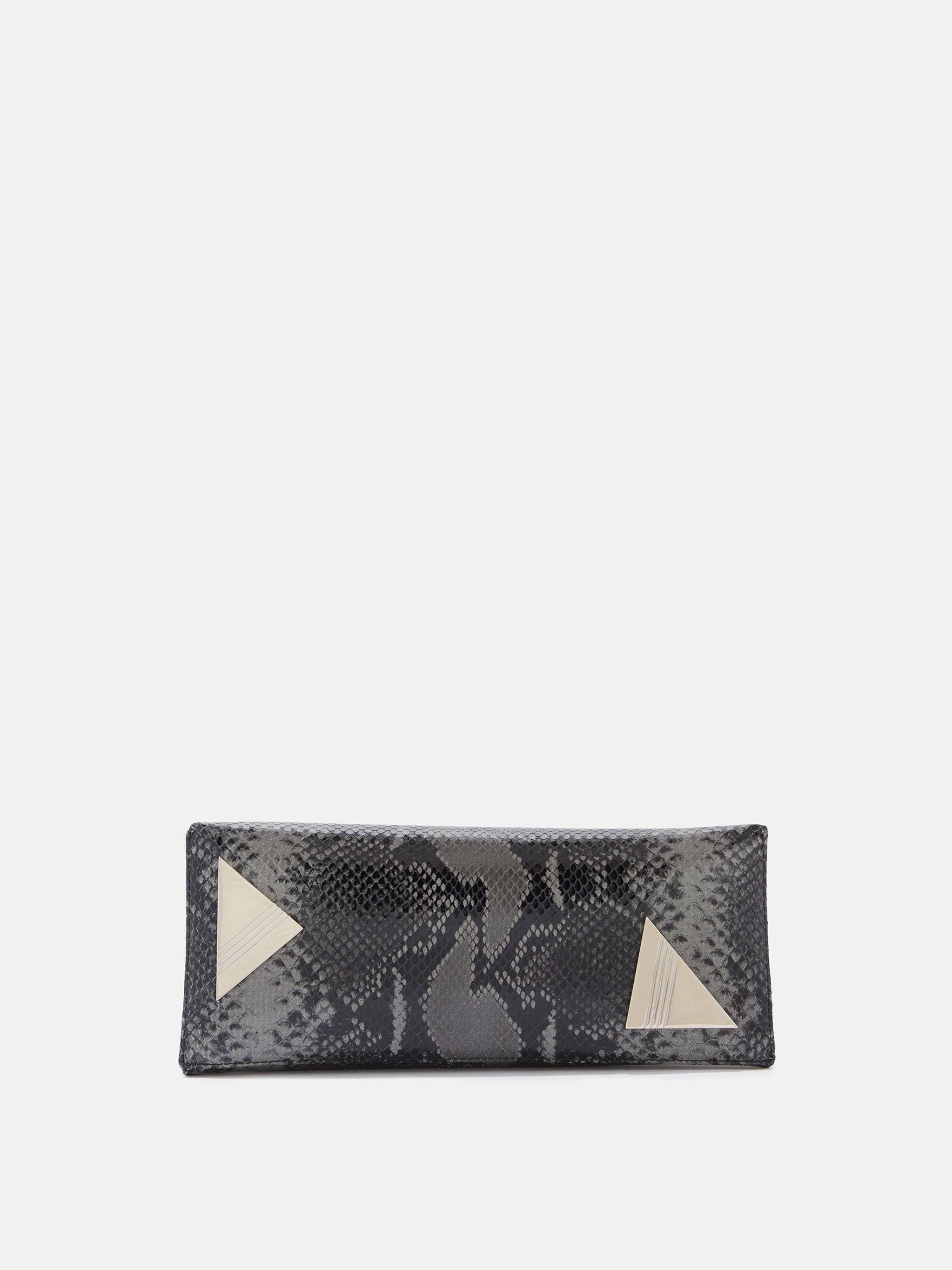 ''8.30 PM'' BLACK AND GREY OVERSIZED CLUTCH - 5