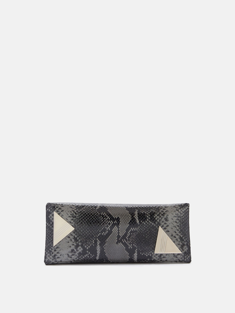 THE ATTICO ''8.30 PM'' BLACK AND GREY OVERSIZED CLUTCH outlook