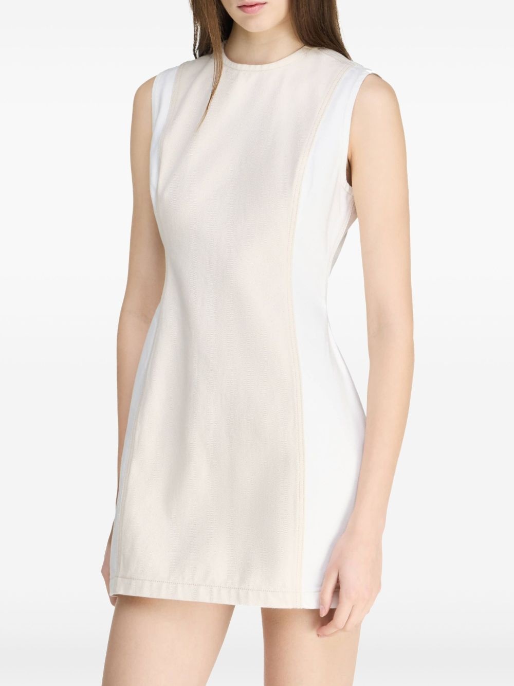 denim twill mini dress - 4
