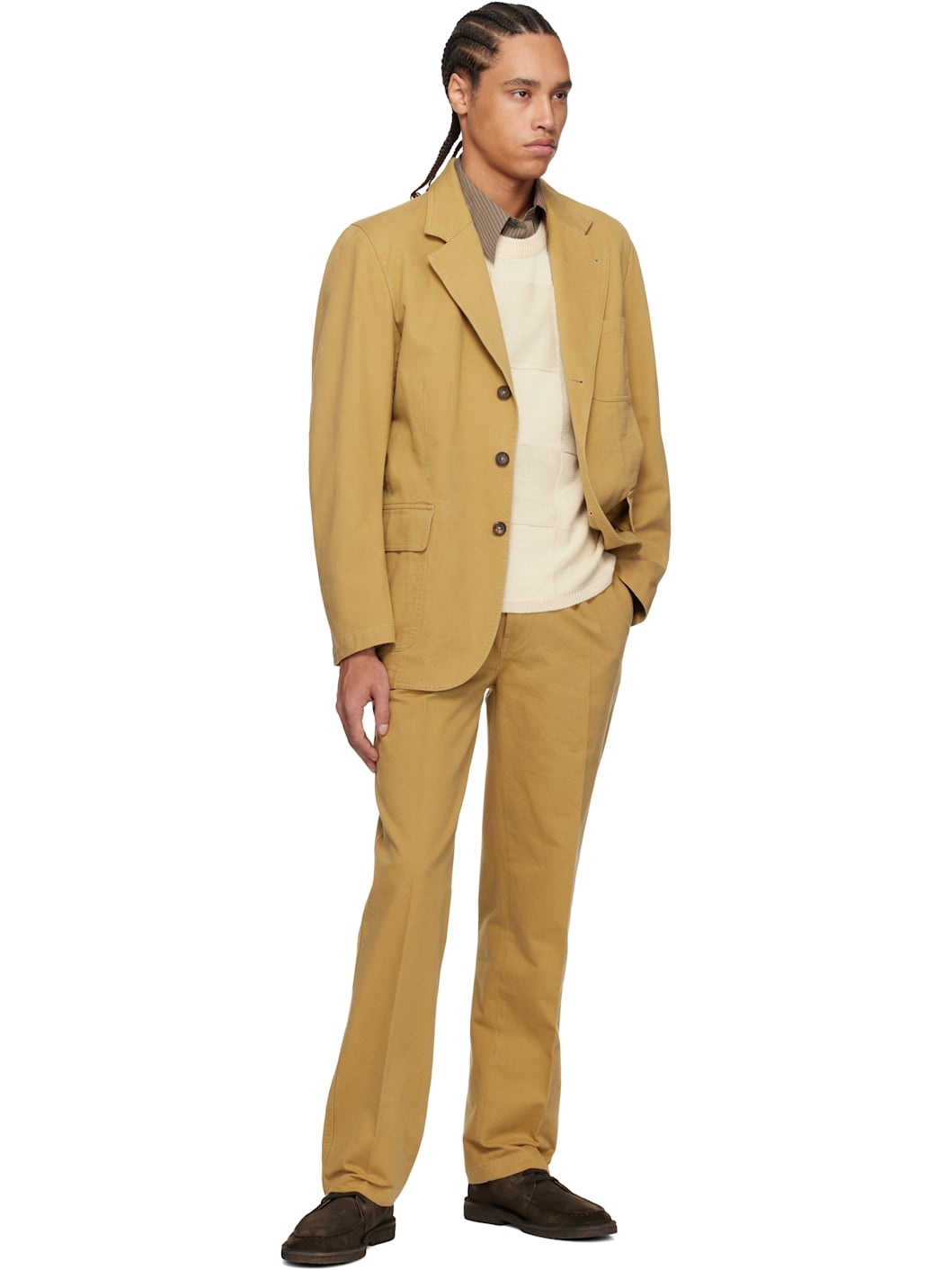 Tan Vintage Wash Cotton Games Mk. I Blazer - 4