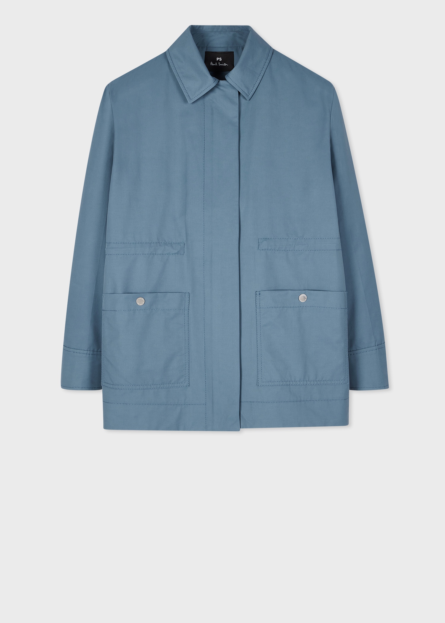 Women's Dusky Blue Field Jacket - 1
