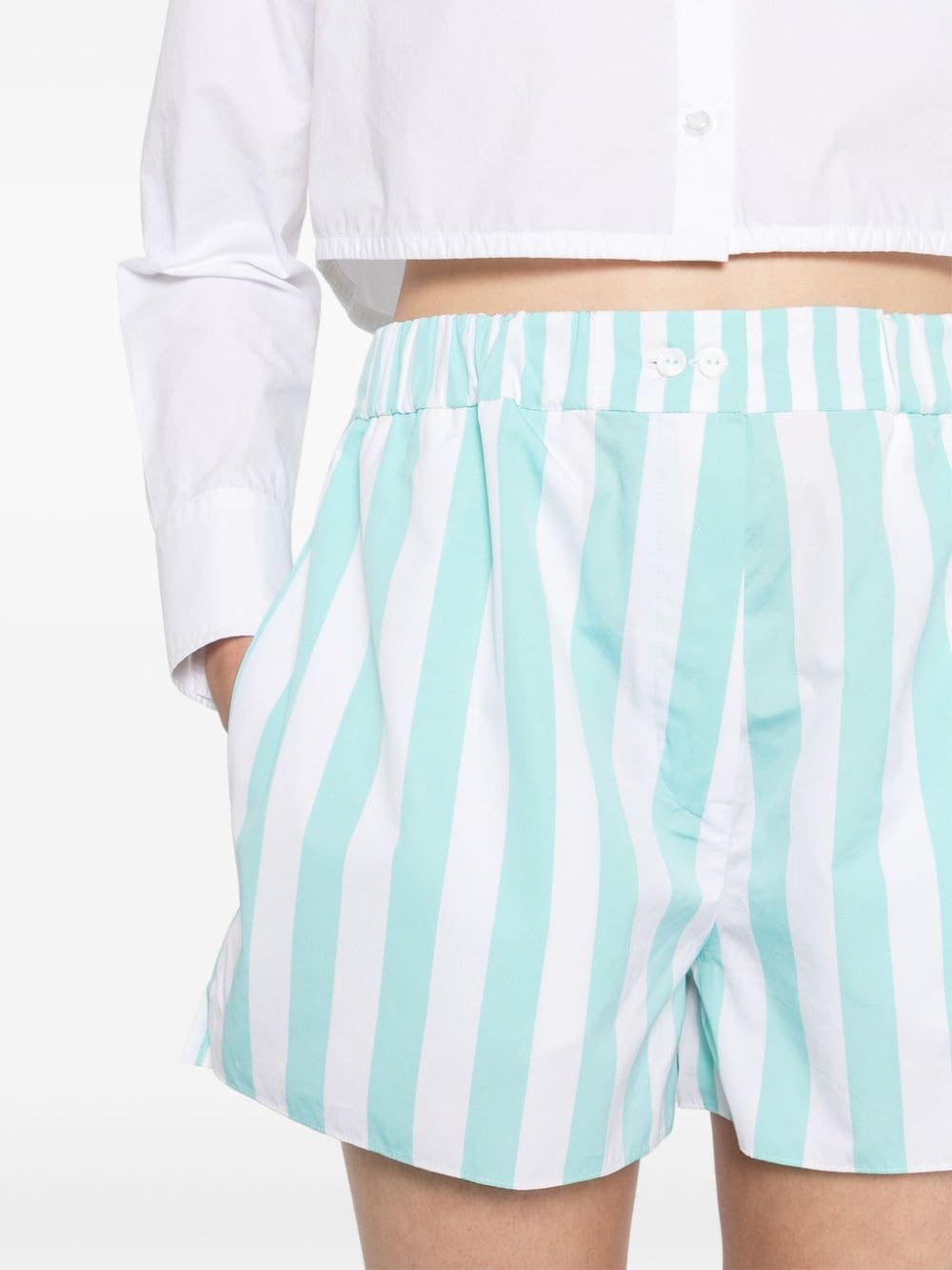 striped cotton shorts - 5