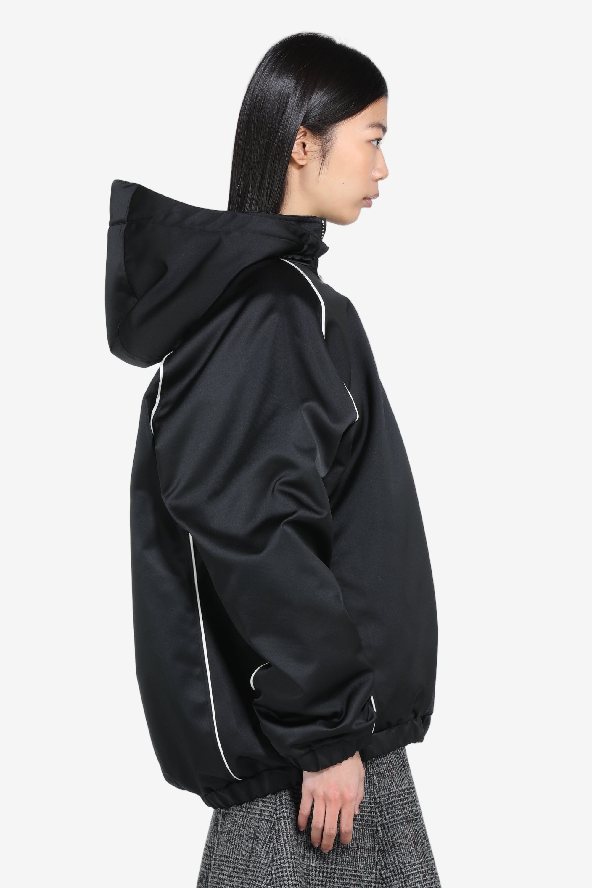 BOMBER JACKET WITH HOOD AND FAUX FUR LINING - 3