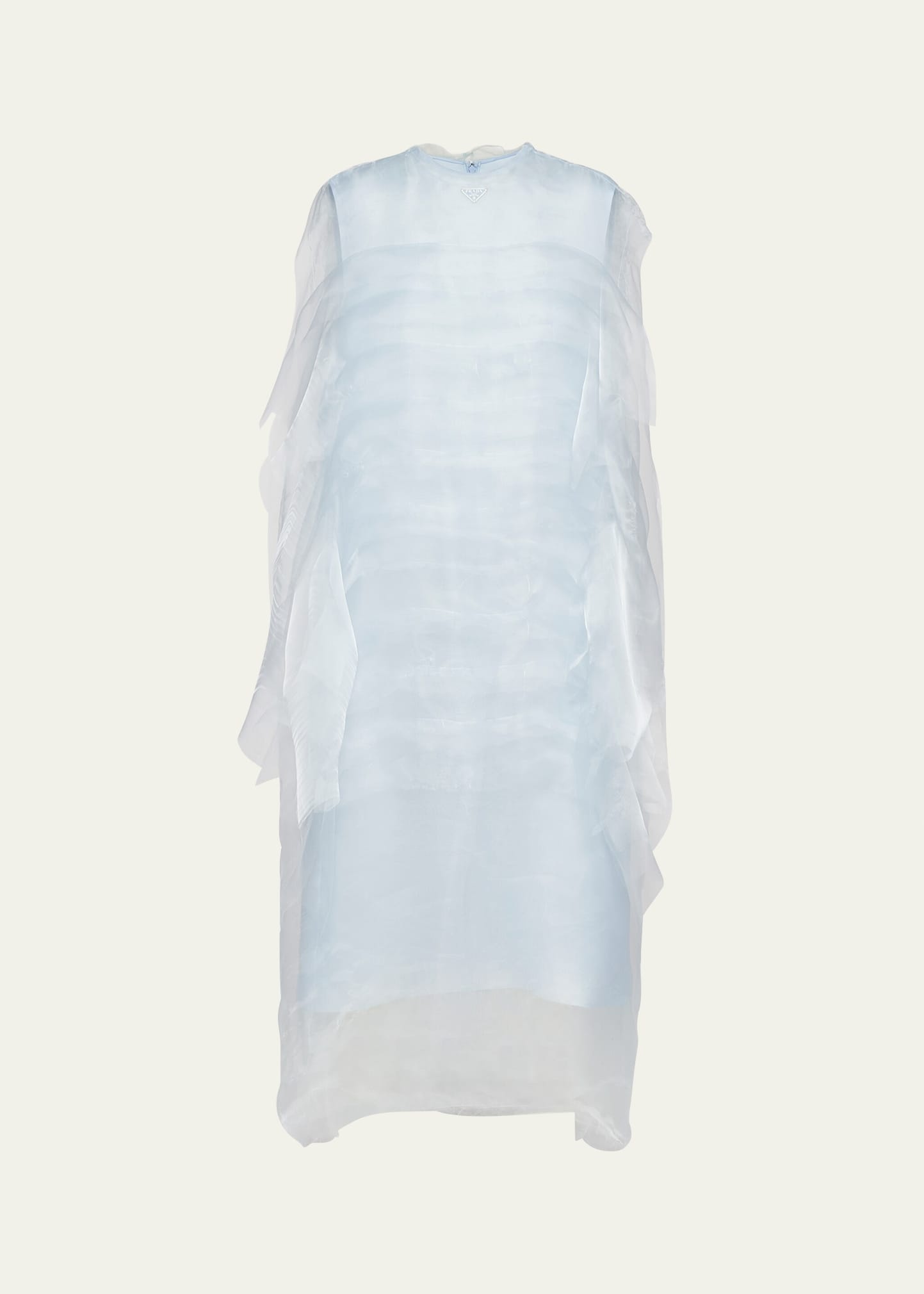 Sleeveless Technical Voile Dress - 1