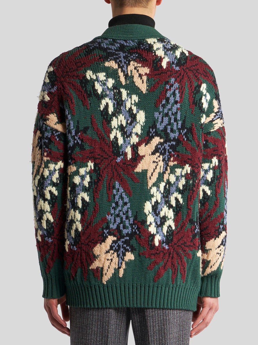 KNIT JACQUARD CARDIGAN - 5