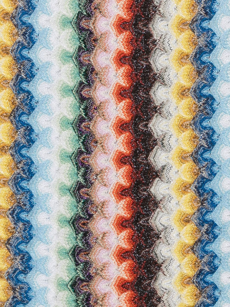 Missoni zigzag-knit fringed scarf outlook