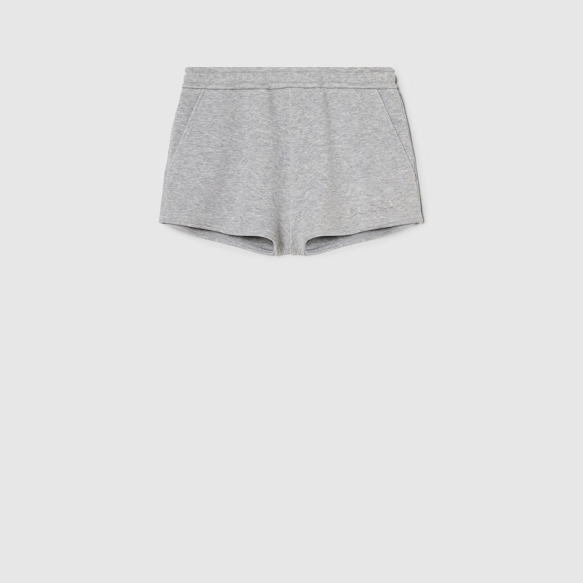 Cotton jersey embossed shorts - 1