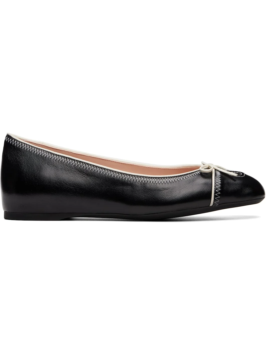 Black VLogo Signature Ballerina Flats - 1