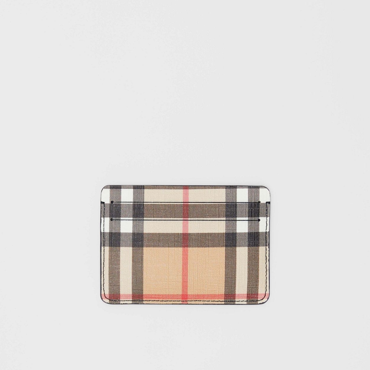 Vintage Check E-canvas Card Case - 1