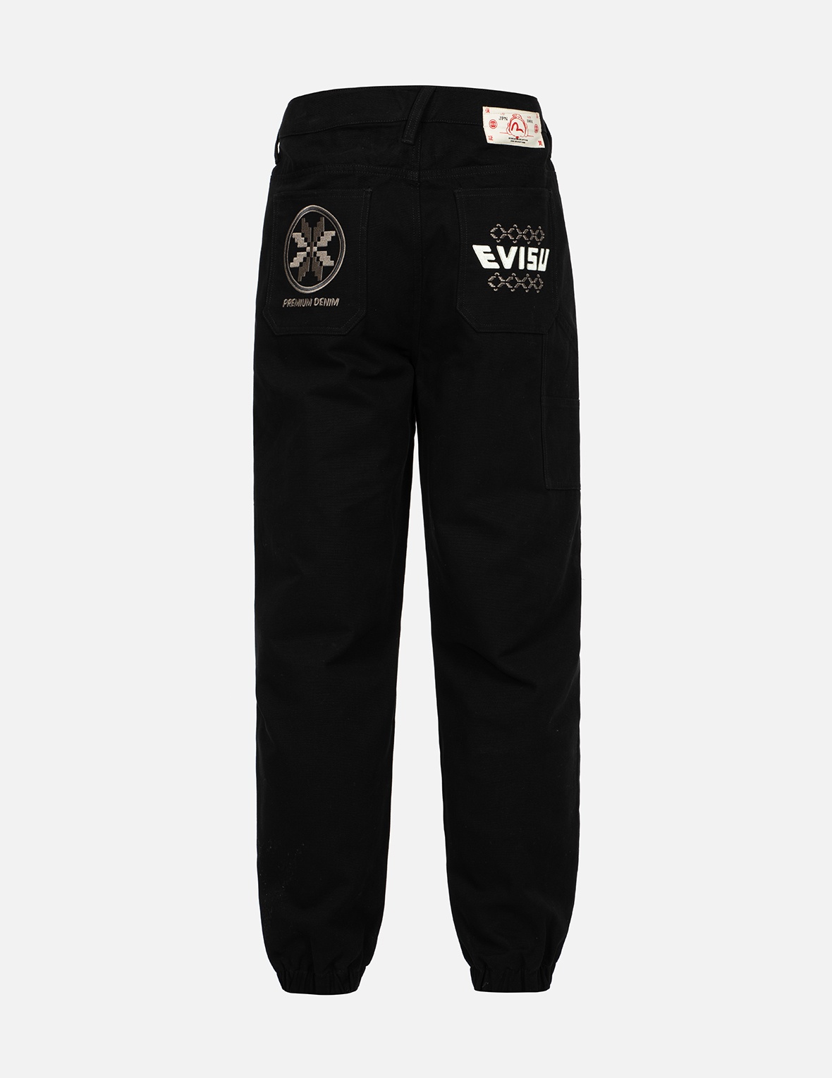 KAMON AND LOGO EMBROIDERY WOVEN JOGGER PANTS - 2