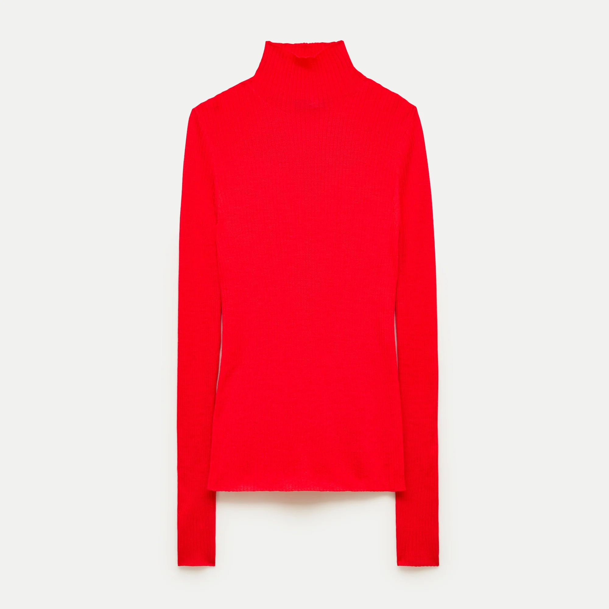 Ribbed merino turtleneck sweater - 1