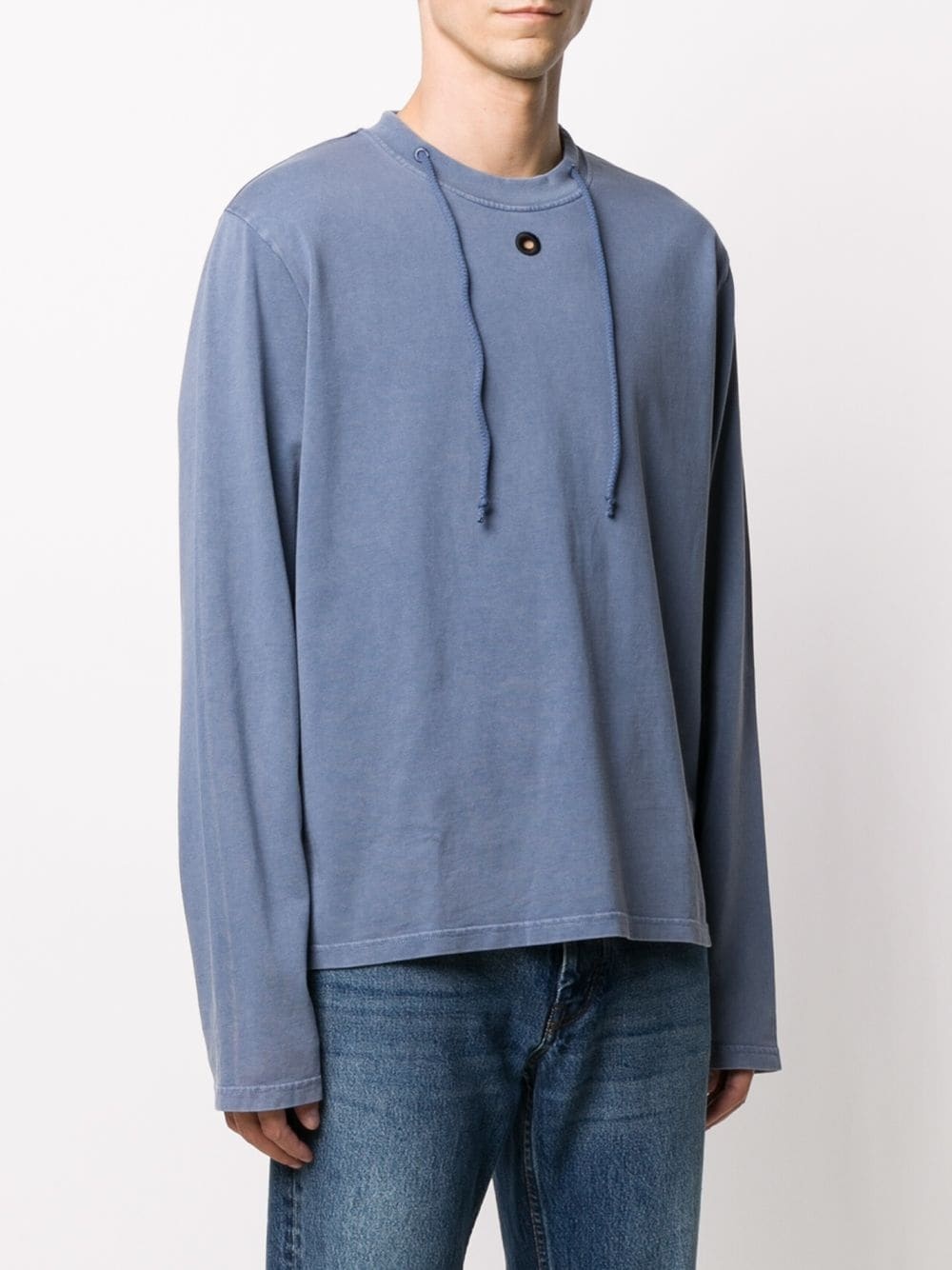 long sleeve drawstring jumper - 3