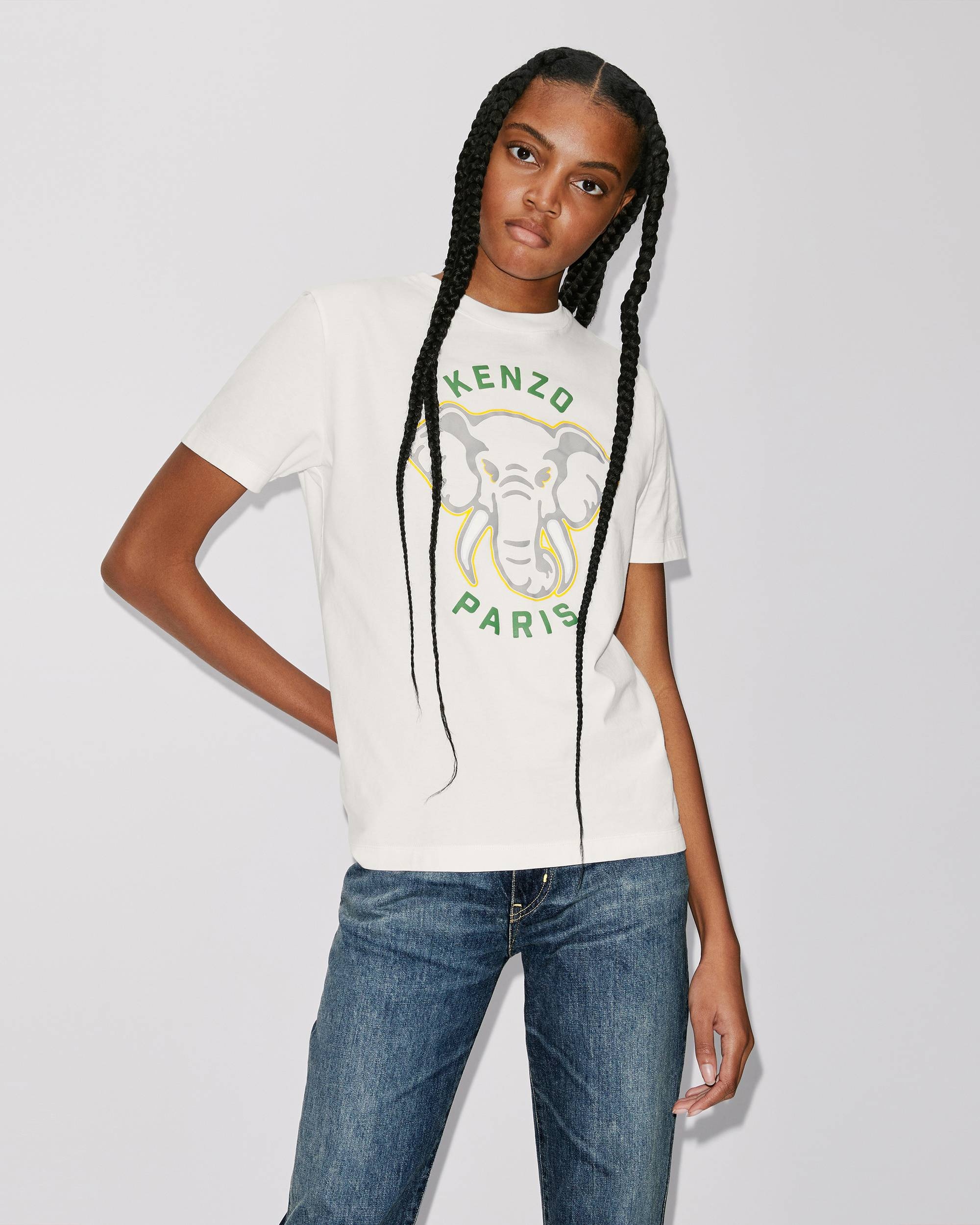 Loose-fit 'Varsity Jungle' KENZO Elephant T-shirt - 4