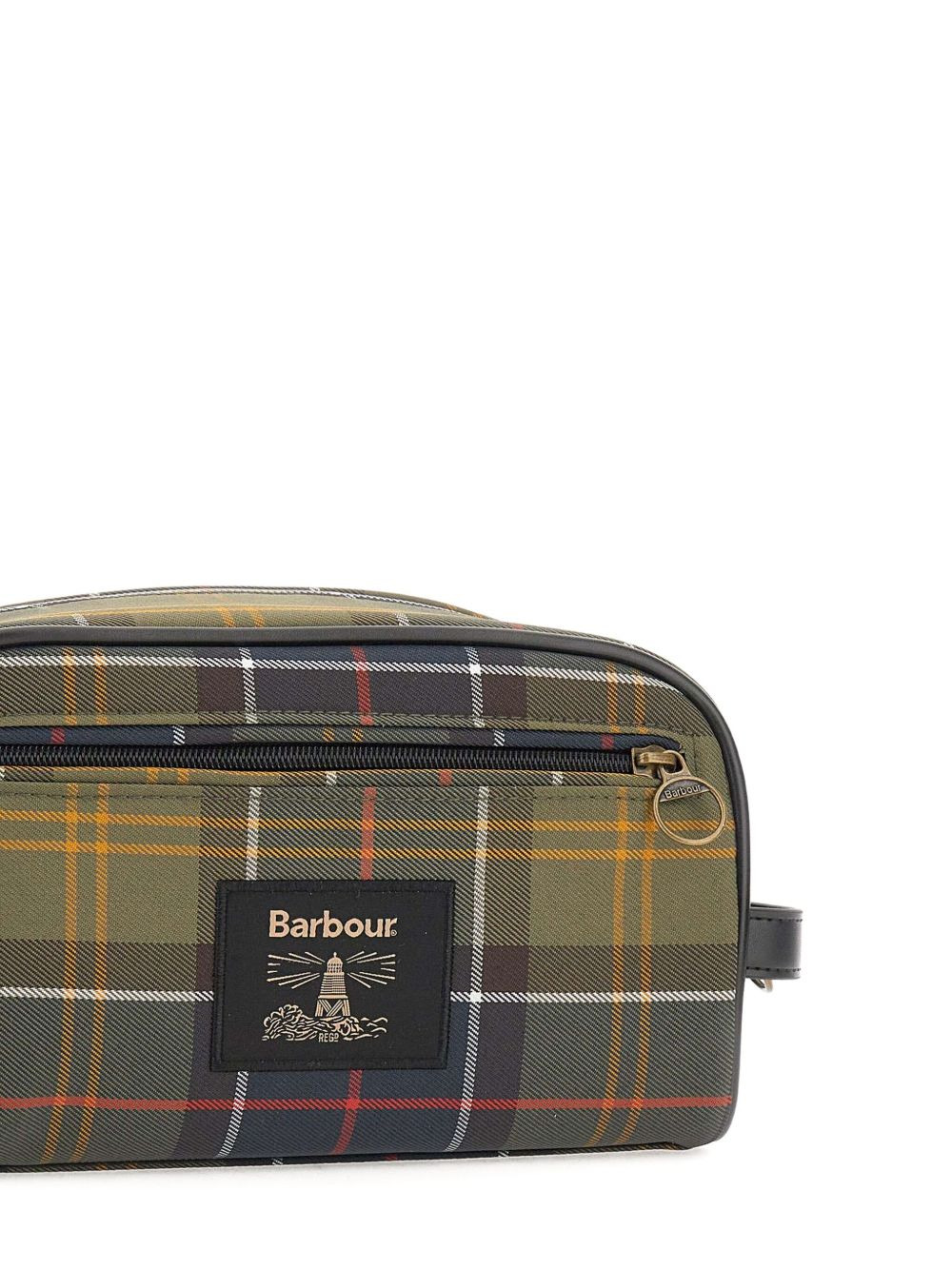plaid zip-top clutch bag - 5