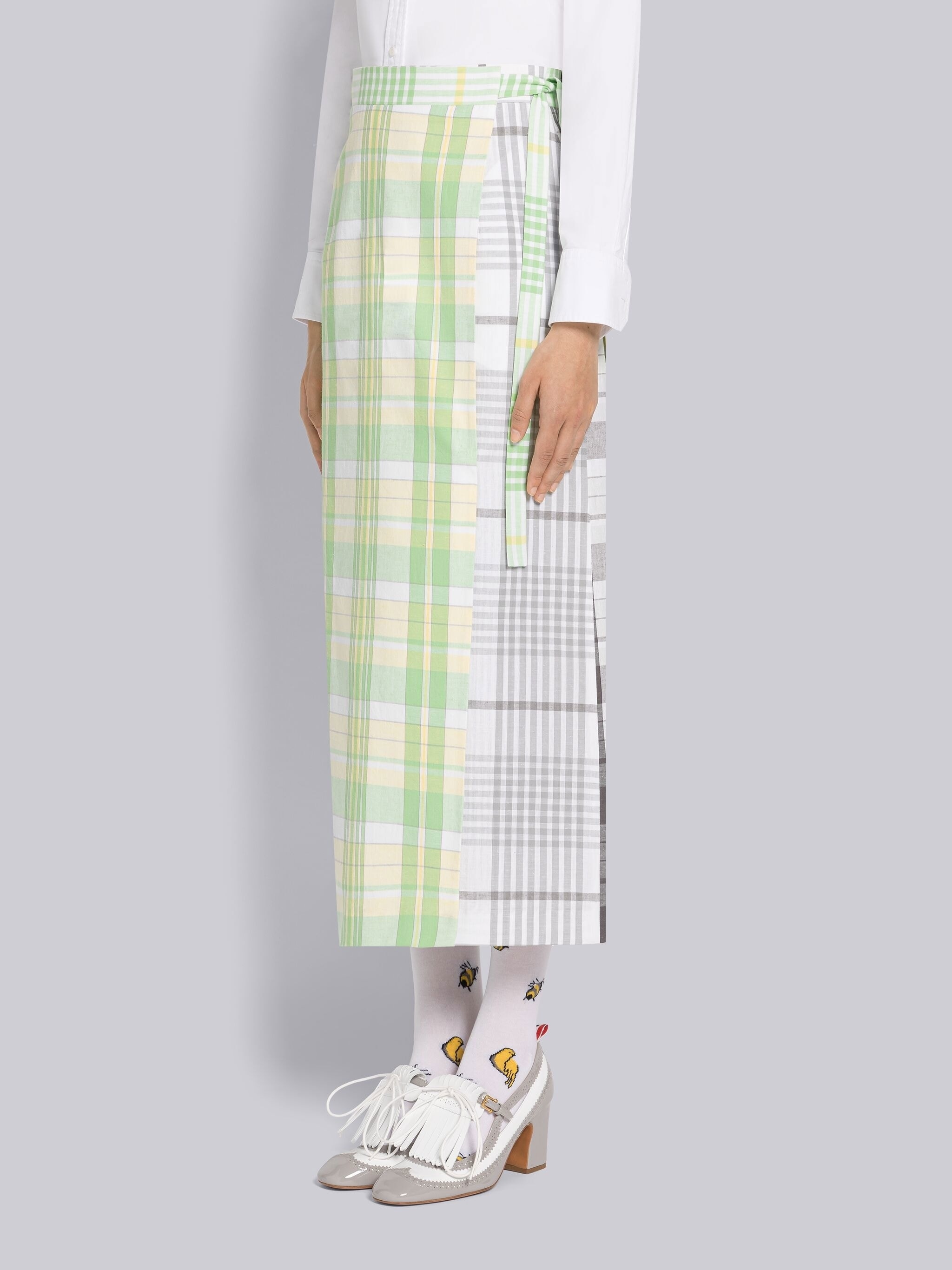 Fun-Mix Madras Wrap Skirt - 2