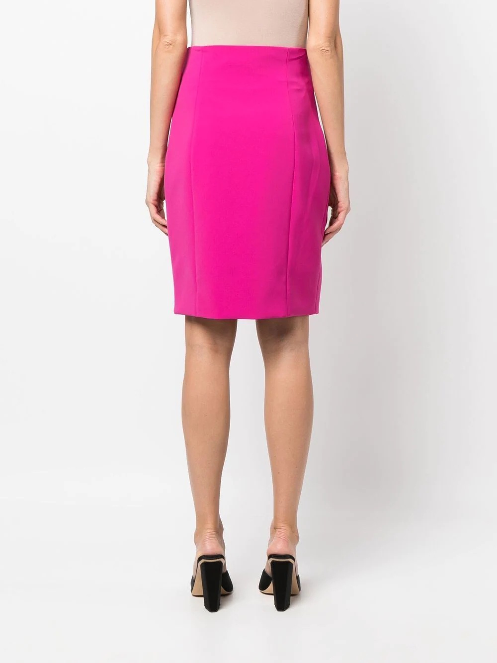 tie-fastening pencil skirt - 4