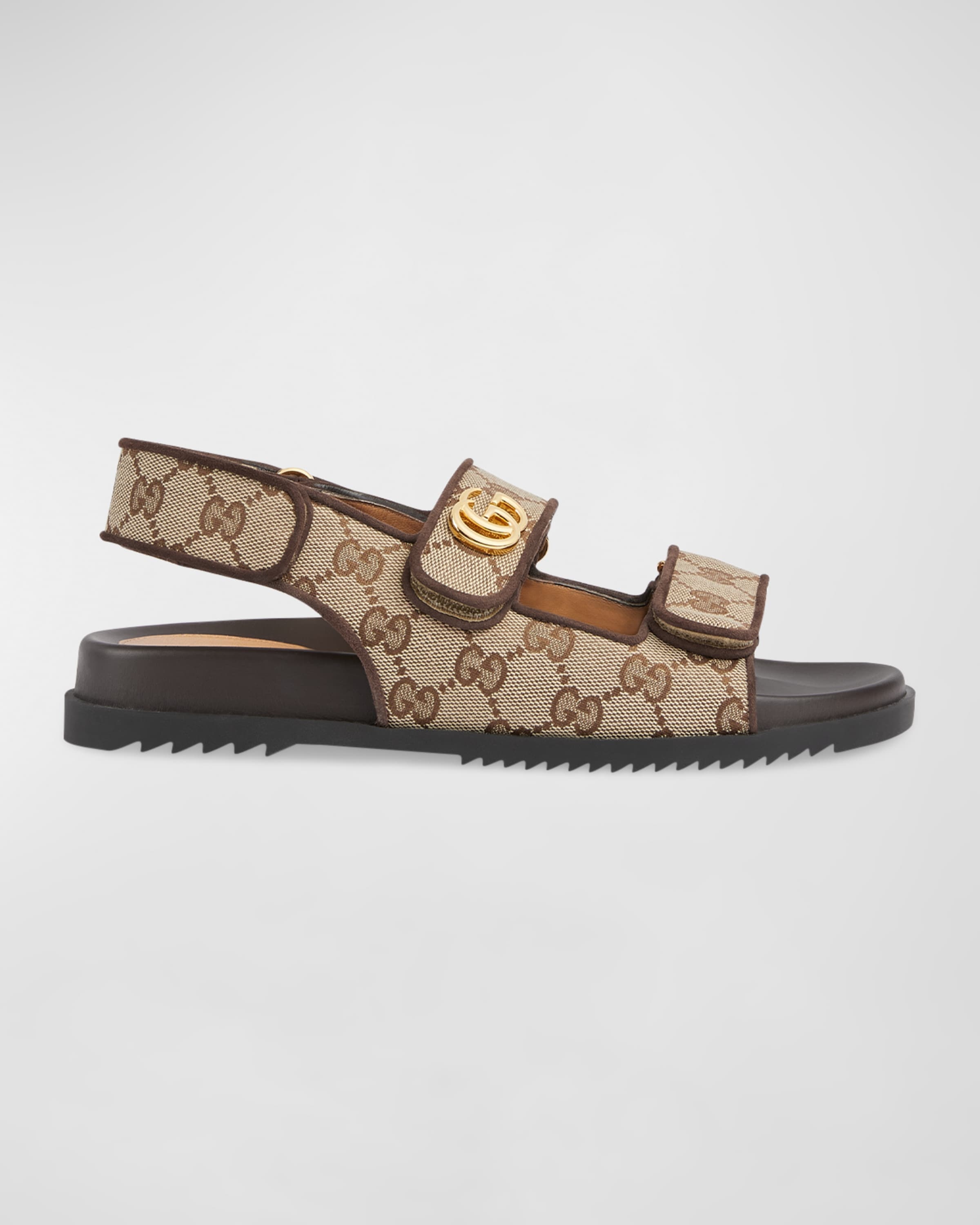 Slingback Sandals Gucci Velcro Sandals GUCCI Moritz Monogram Easy