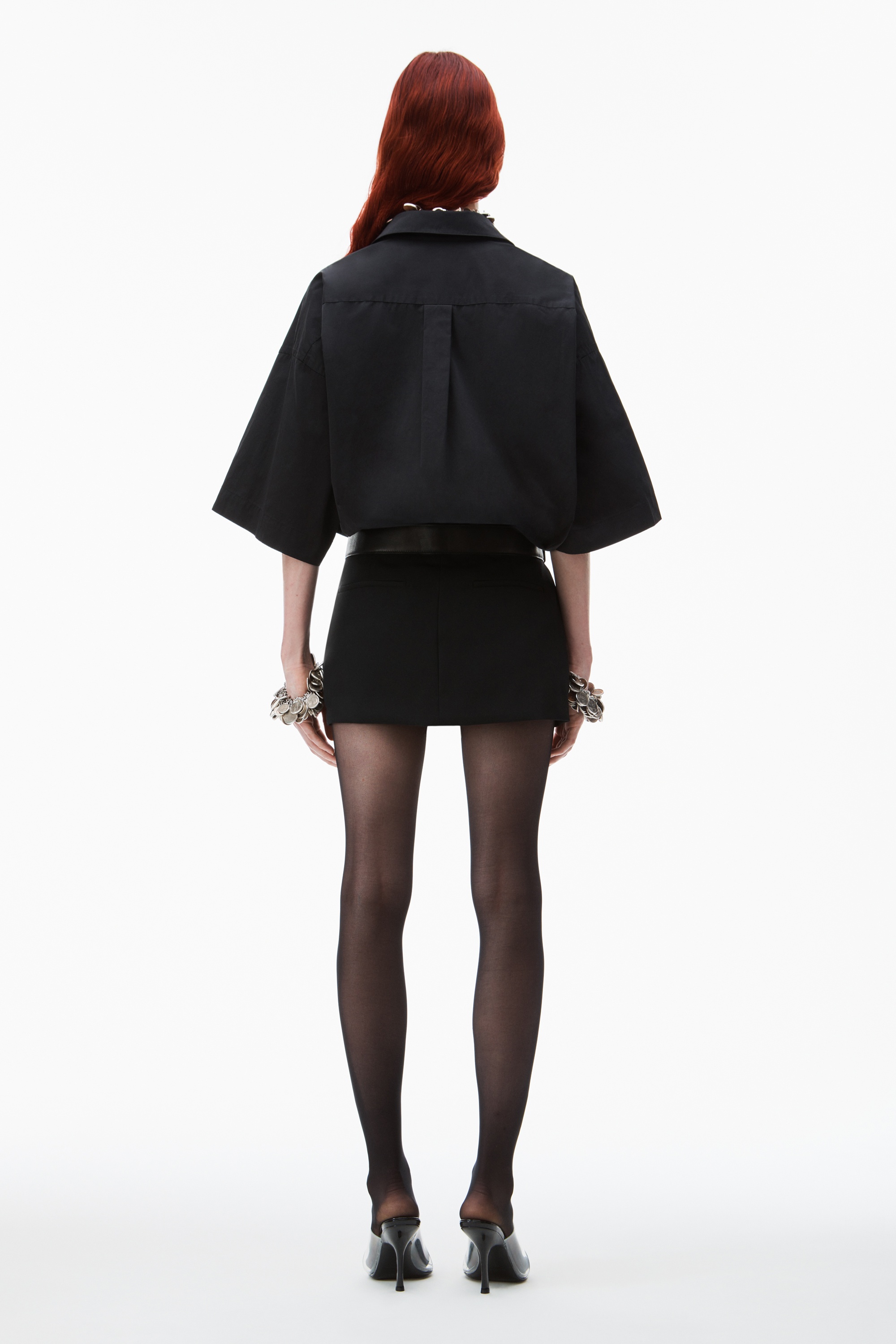 ミニ丈が可愛い★【alexanderwang】Belted Mini Shirtdress Alexander Wang belted hybrid mini shirtdress | REVERSIBLE