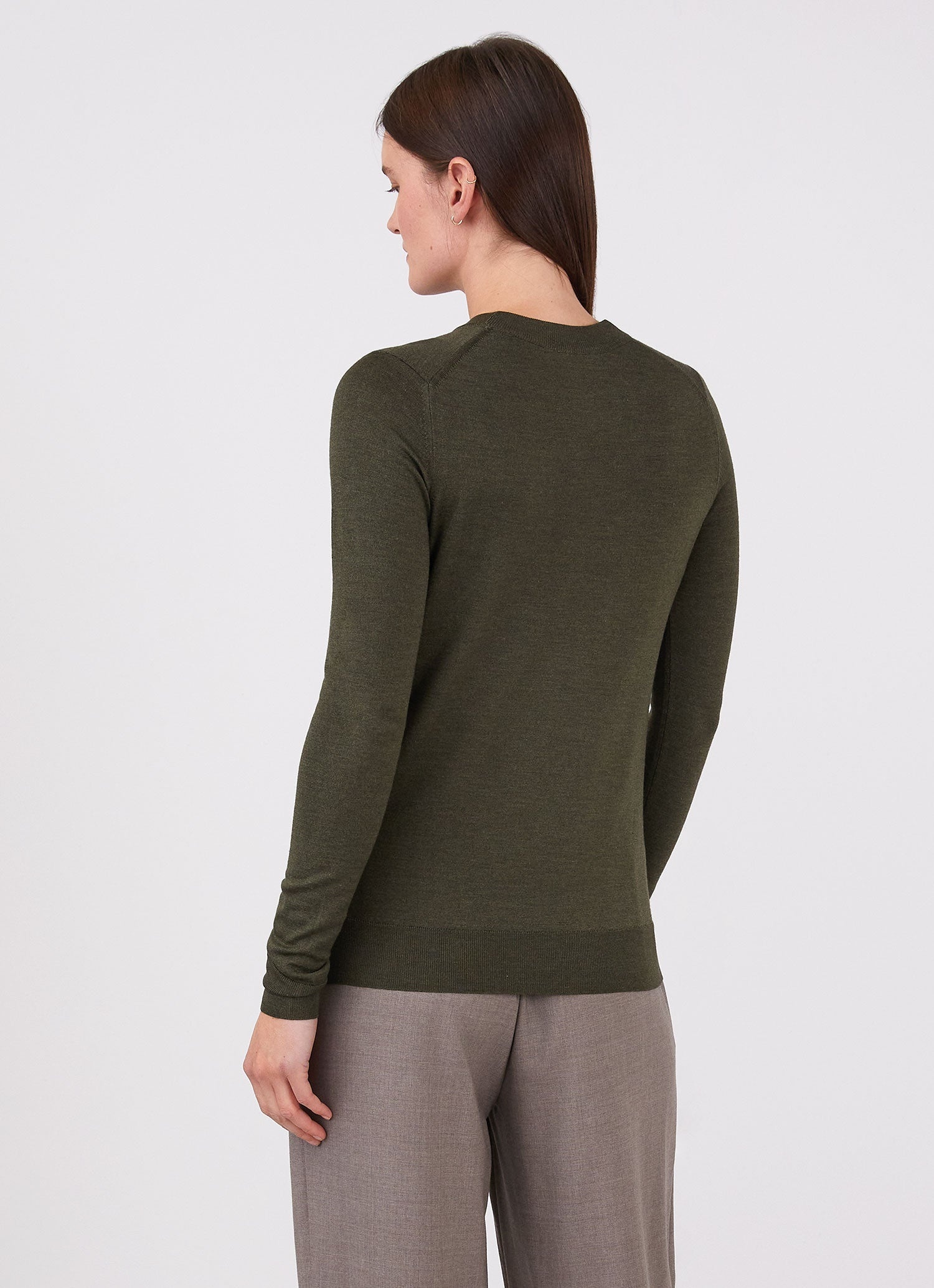 Merino Silk Crew Neck Jumper - 4