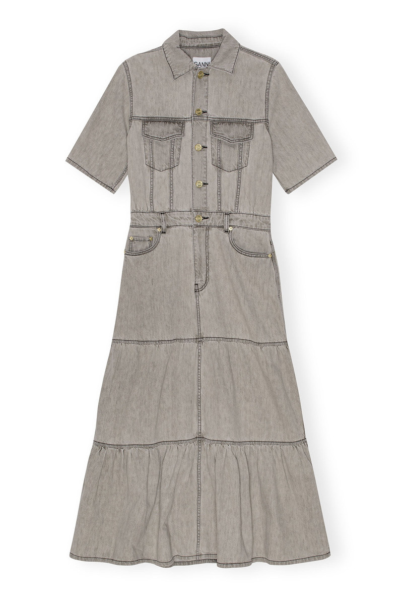 GREY FUTURE LONG DENIM DRESS 1
