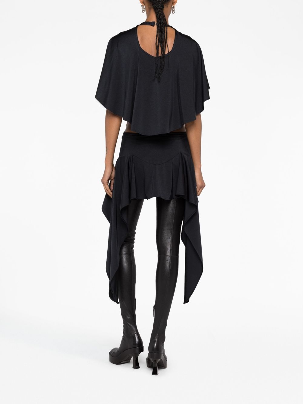 Airi cape-effect cut-out minidress - 4