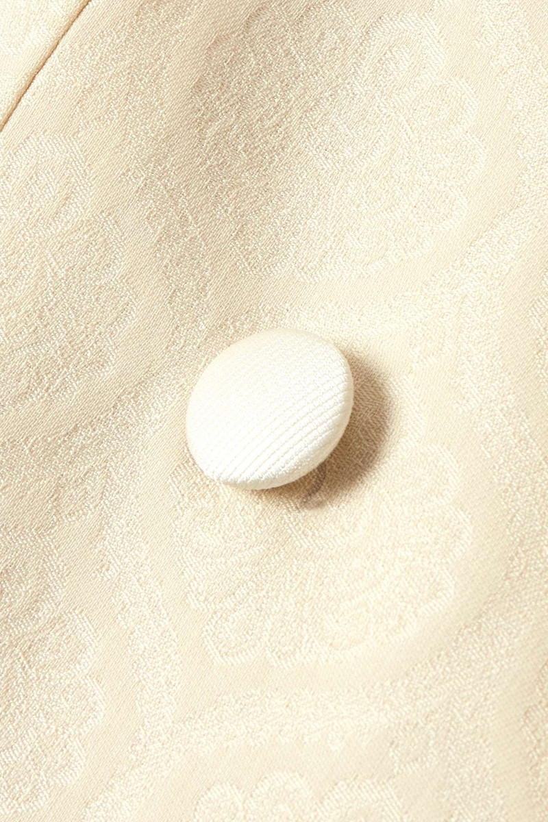 Double-breasted cotton and wool-blend jacquard blazer 4