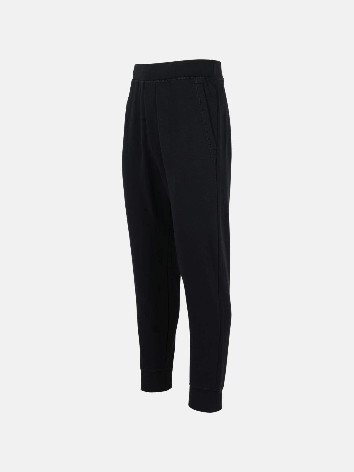 RELAXED' BLACK COTTON PANTS - 2