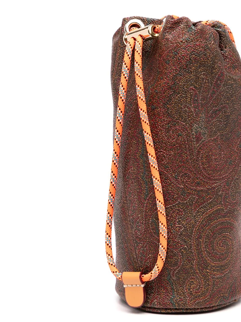 paisley-print leather bottle holder - 4