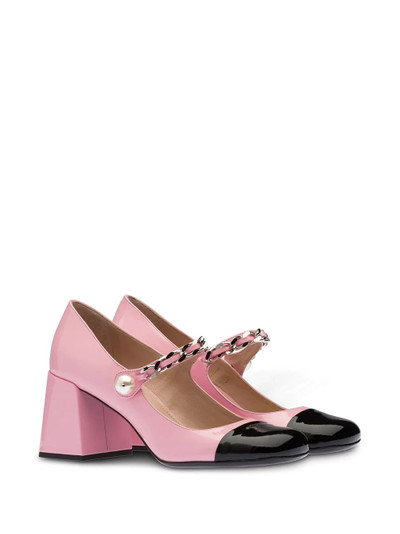 Miu Miu contrast toe pumps outlook