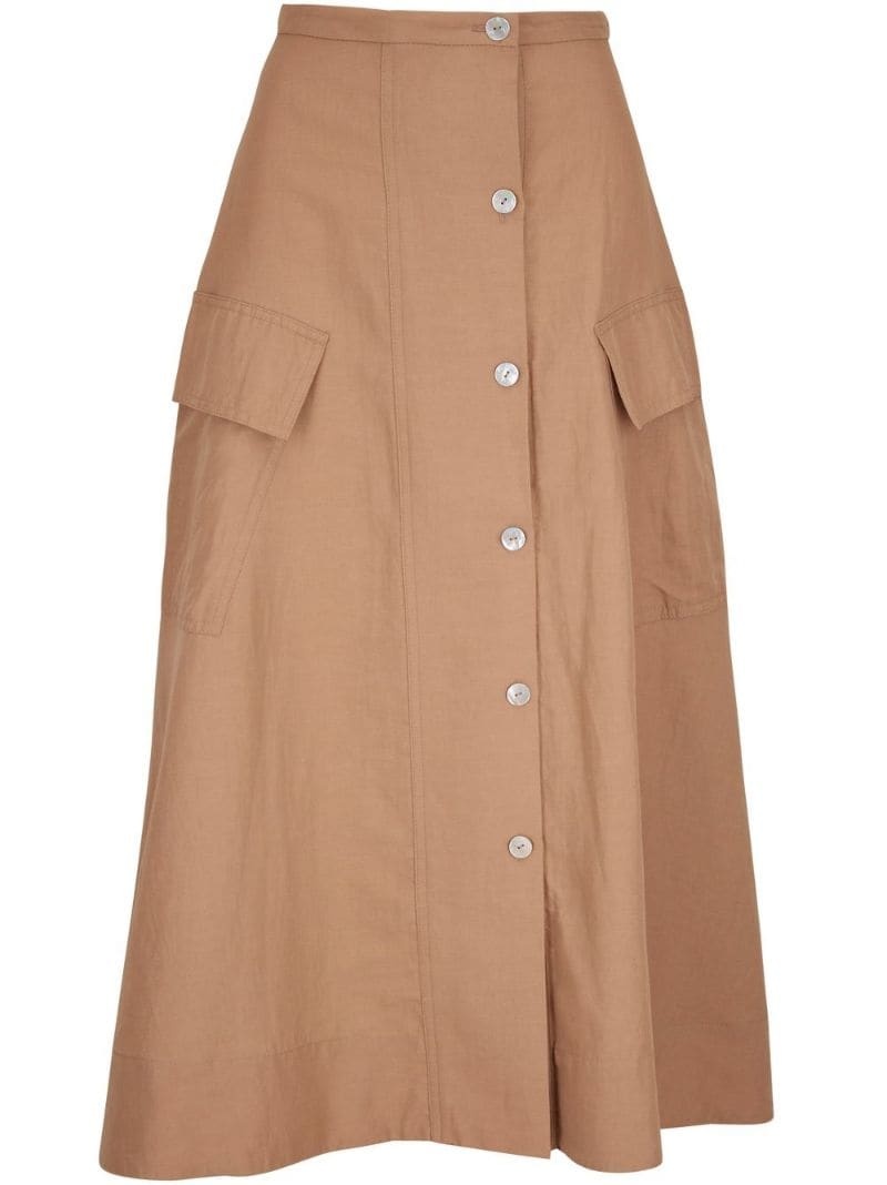 button-up midi skirt - 1