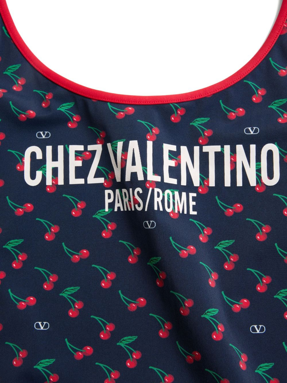 cherry-print swimsuit - 2